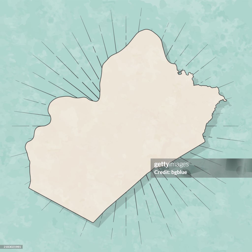 Wood County, West Virginia. Map in retro vintage style - Old textured paper