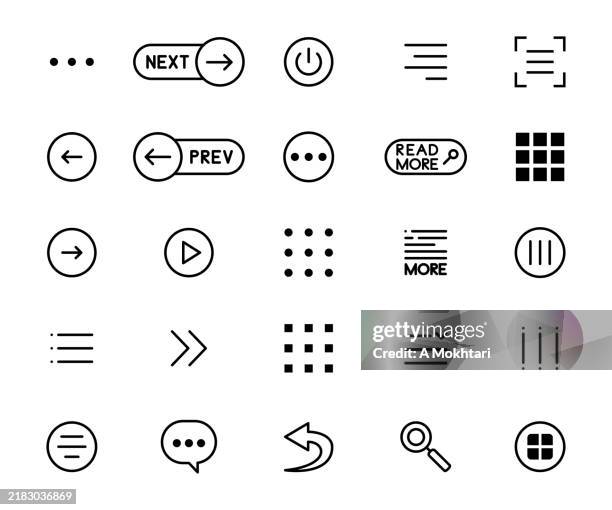 set of navigation button icons. - former stock illustrations