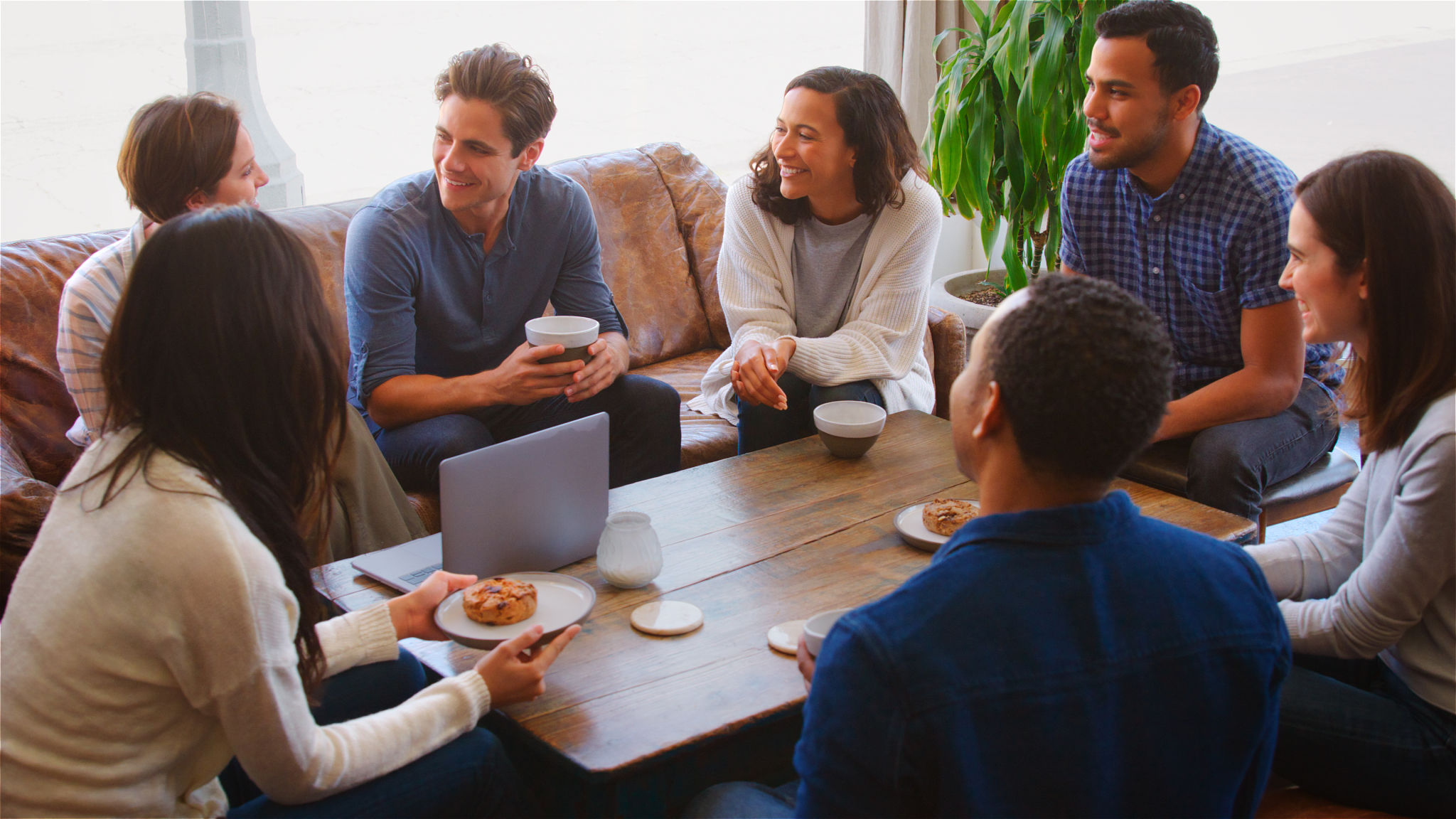 modern coffee gathering