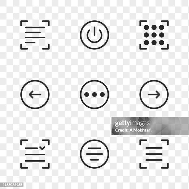set of navigation button icons. - reading menu stock illustrations