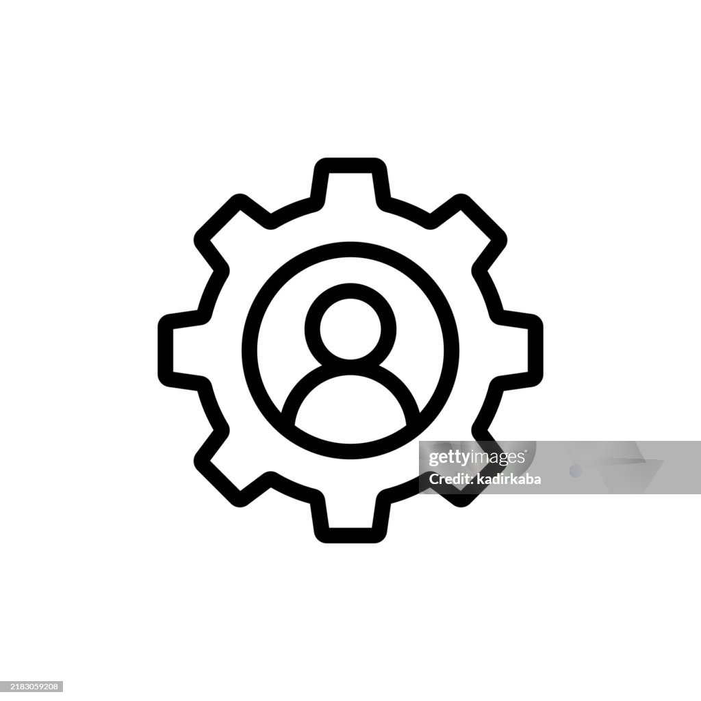 User setting line icon.