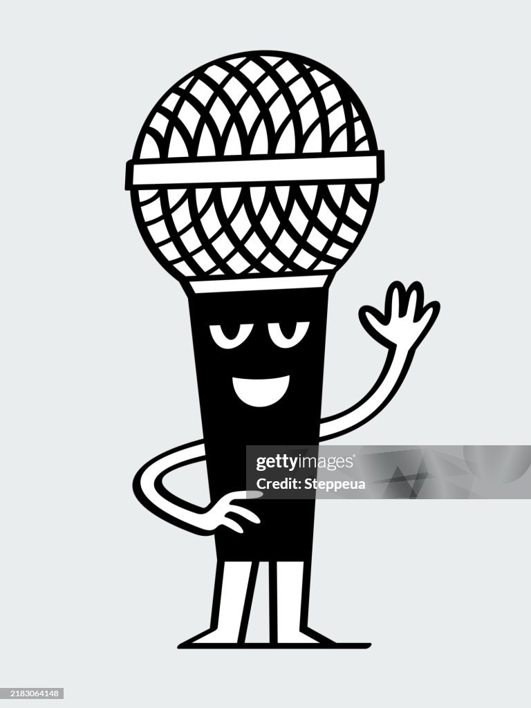 Microphone Cartoon Character High-Res Vector Graphic - Getty Images