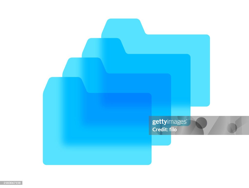 File Folder Transparent Document File Server Glassmorphism Design