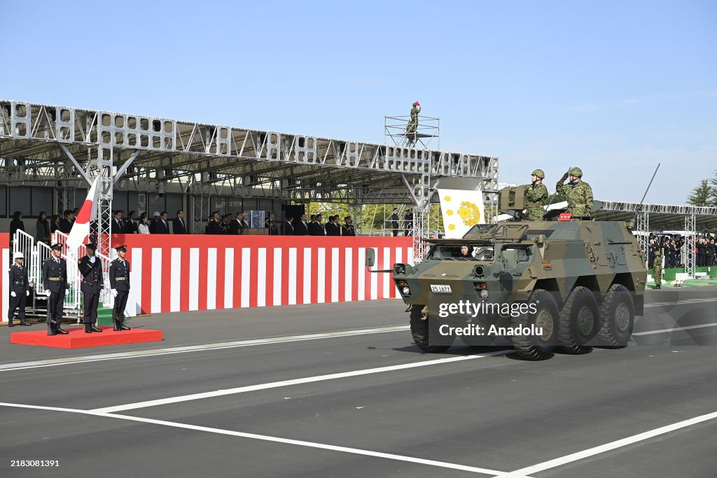 Jsdf Parade Armored vehicles of Japan Self Defense Forces parade in formation at ...