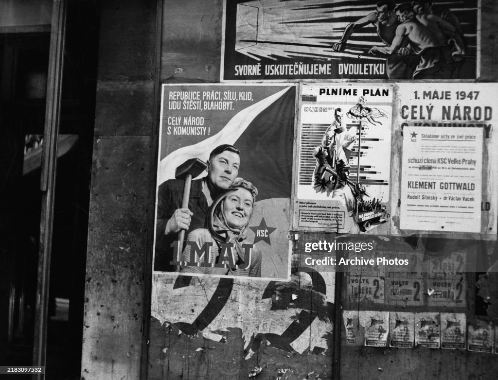 Communist Posters, Prague, Czechoslovakia