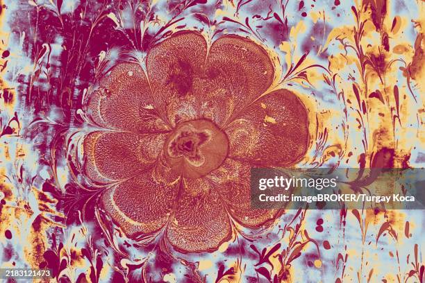 abstract marbling floral pattern for fabric, tile design. background texture - marble tile stock illustrations