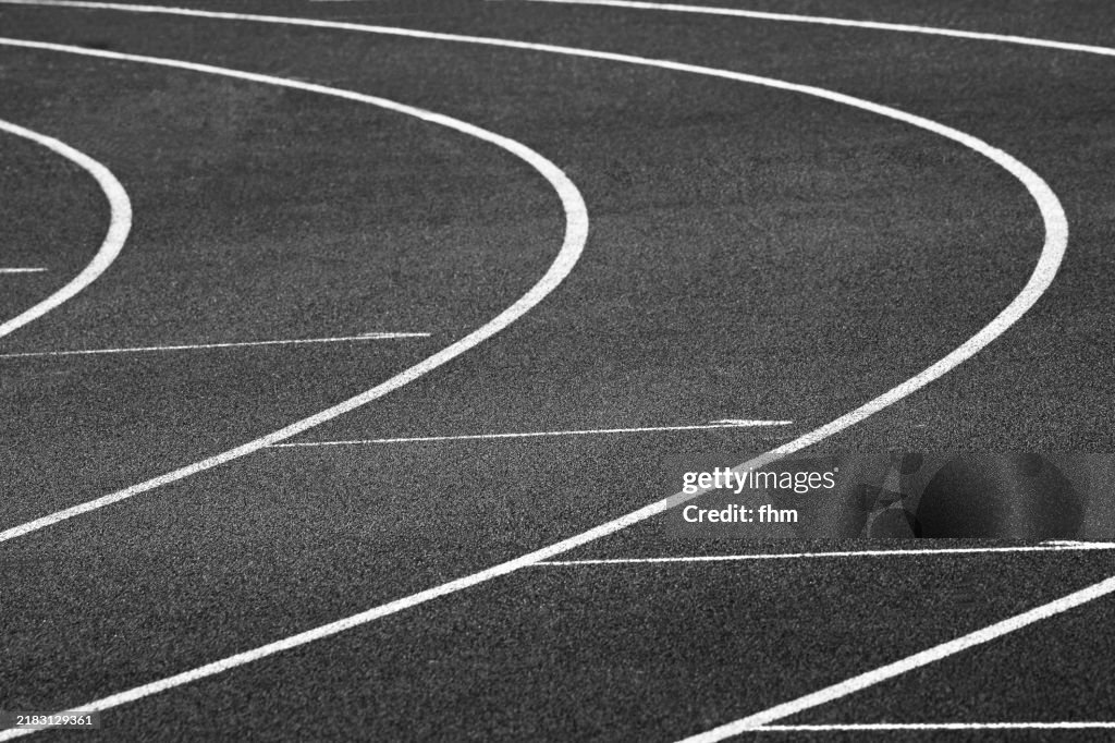 Running tracks on a sports field