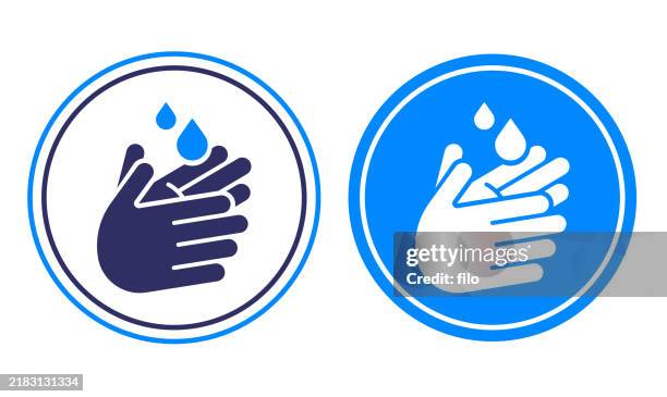 washing hands hygiene clean symbol icon design element - wash hands illustration stock illustrations