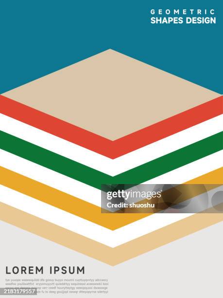 abstract geometric perspective cube minimal pattern background - 3d cube pattern stock illustrations