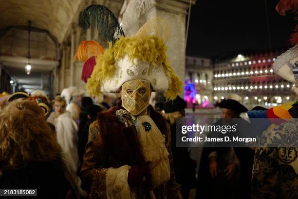 Scenes from the Venice Carnival 2024 on February 12, 2024 in Venice, Italy.