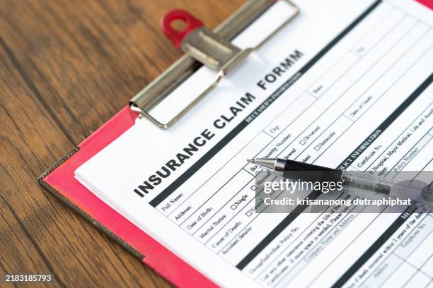 insurance concept,insurance claim from, - blankett för försäkringsanspråk bildbanksfoton och bilder