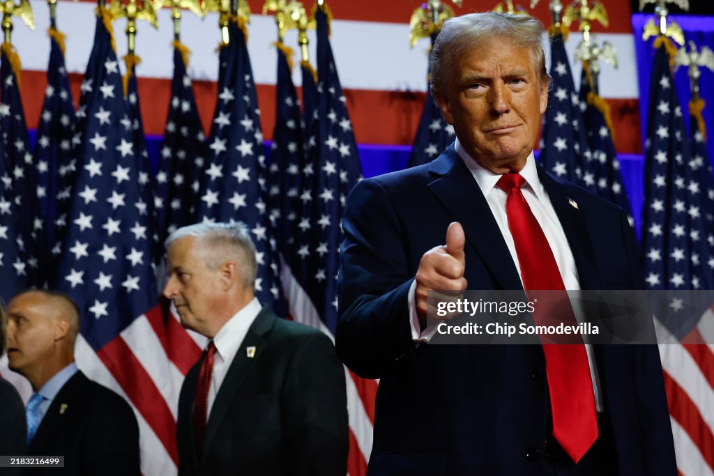 Republican Presidential Nominee Donald Trump Holds Election Night Event In West Palm Beach