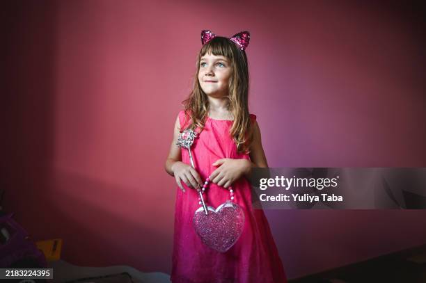 candid little princess. - cat costume stock pictures, royalty-free photos & images