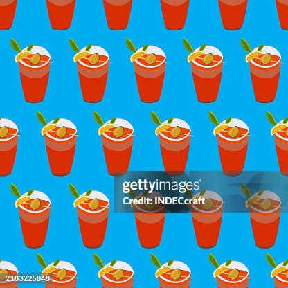 Caesar cocktail seamless pattern Caesar cocktail seamless pattern