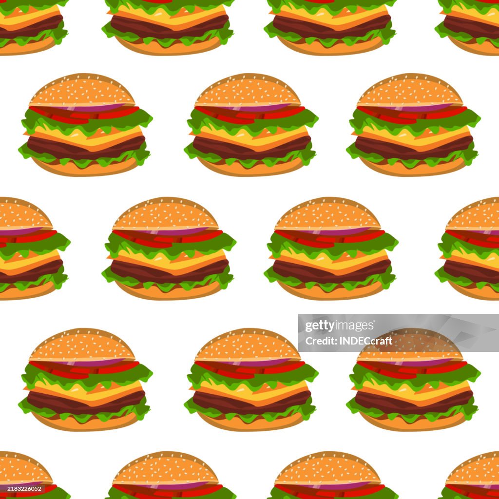 Hamburger seamless pattern