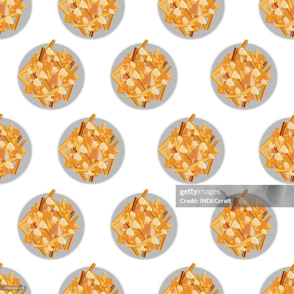 Poutine seamless pattern