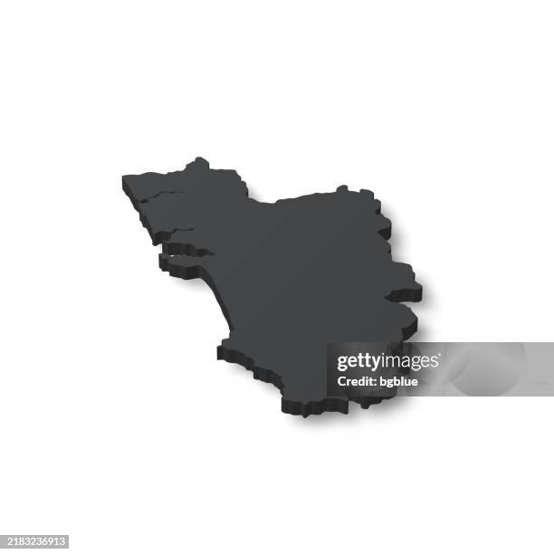 Goa 3d Black Map On White Background High-Res Vector Graphic - Getty Images