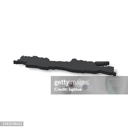 Java - 3D black map on white background Java - 3D black map on white background