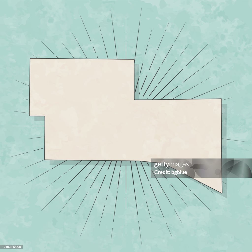 Kerr County, Texas. Map in retro vintage style - Old textured paper