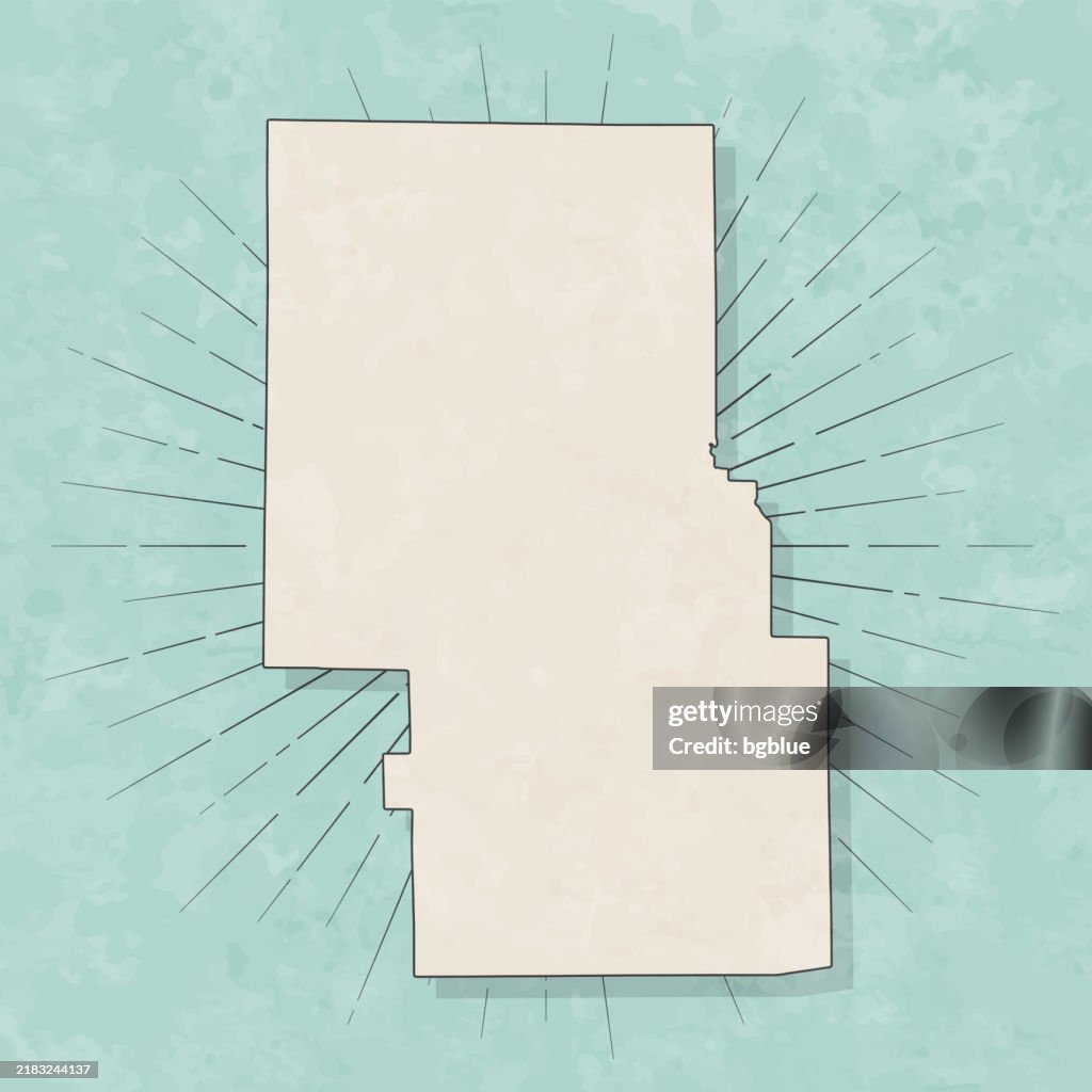 Richland County, Ohio. Map in retro vintage style - Old textured paper