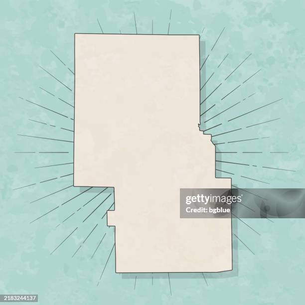 richland county, ohio. map in retro vintage style - old textured paper - mansfield ohio stock illustrations