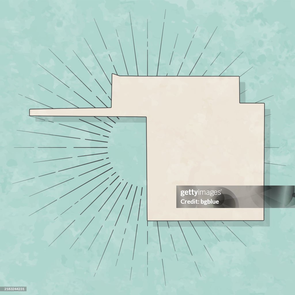 Tom Green County, Texas. Map in retro vintage style - Old textured paper