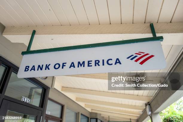 Sign for Bank of America branch, Walnut Creek, California, September 10, 2024.