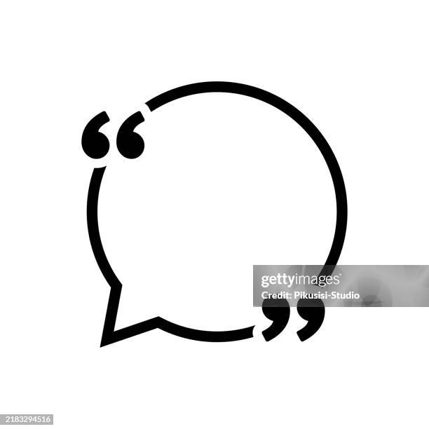 message and talk quote speech bubbles. empty text boxes. quotes icon vector. - round rectangle sticker stock illustrations