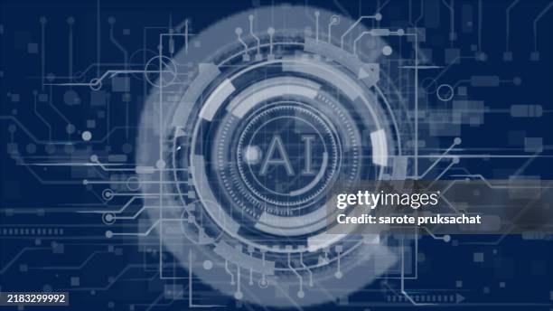 artificial intelligence concept . - cctv camera overlay stock pictures, royalty-free photos & images