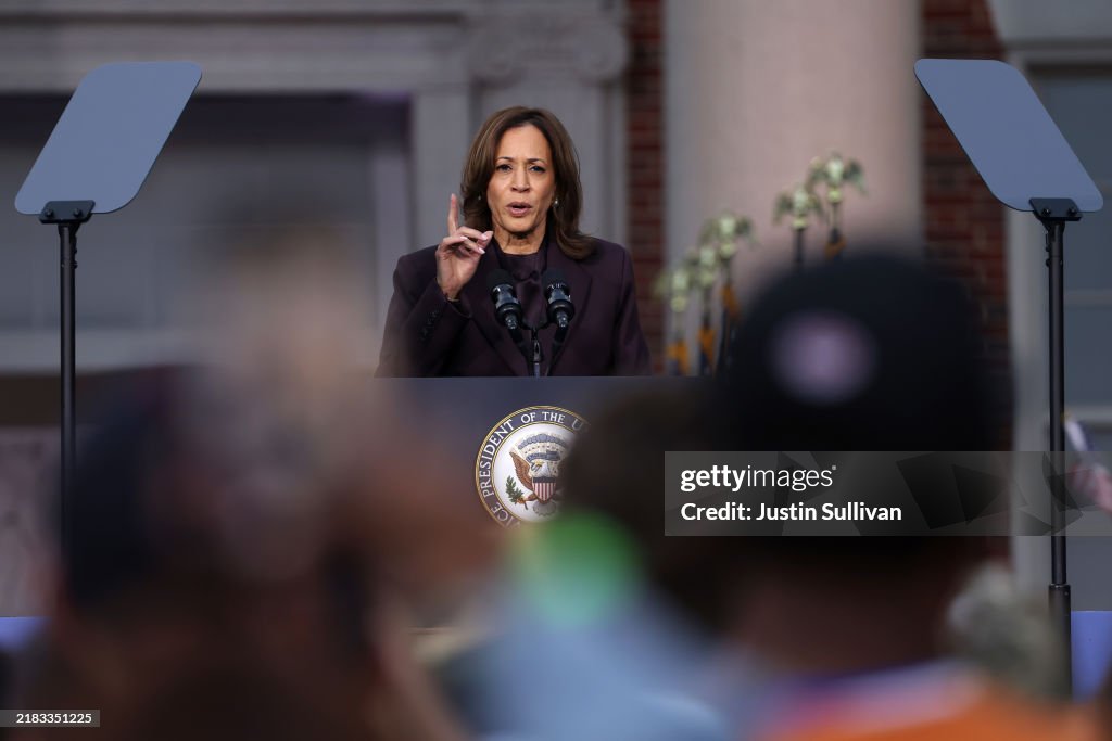 Vice President And Presidential Nominee Kamala Harris Delivers Concession Speech At Howard University