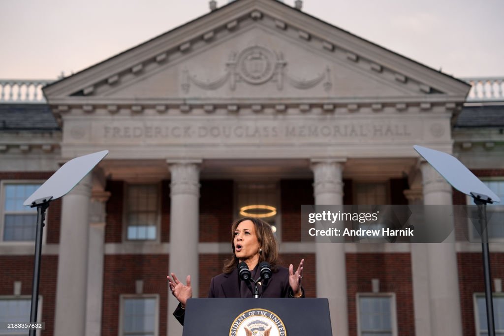 Vice President And Presidential Nominee Kamala Harris Delivers Concession Speech At Howard University