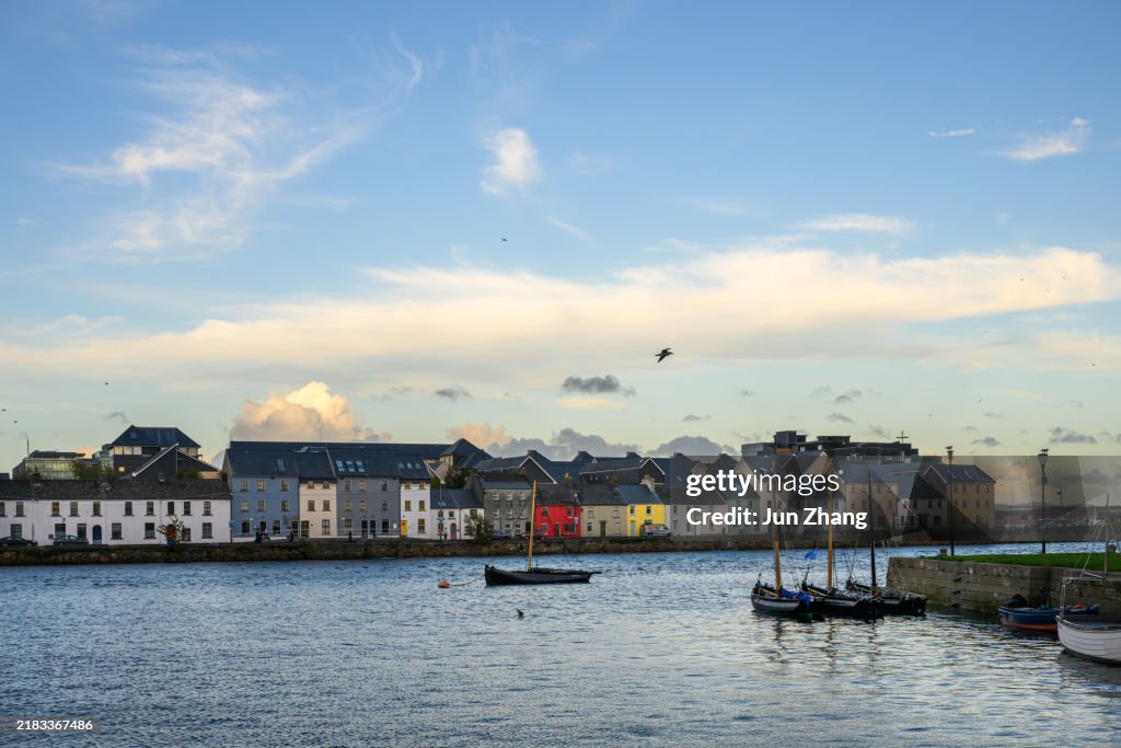 The Claddagh of Galway, Ireland in sunset