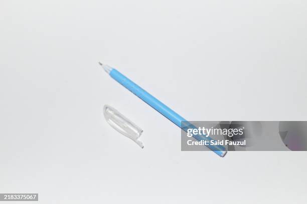 blue cover ballpoint pen - binder cover design stock pictures, royalty-free photos & images