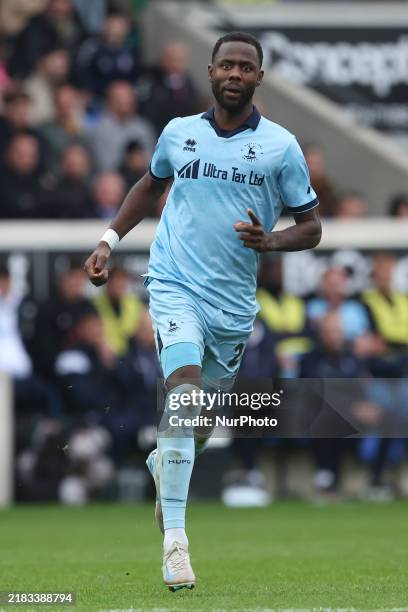 Mani Dieseruvwe of Hartlepool United participates in the Vanarama National League match between York City and Hartlepool United at LNER Community...