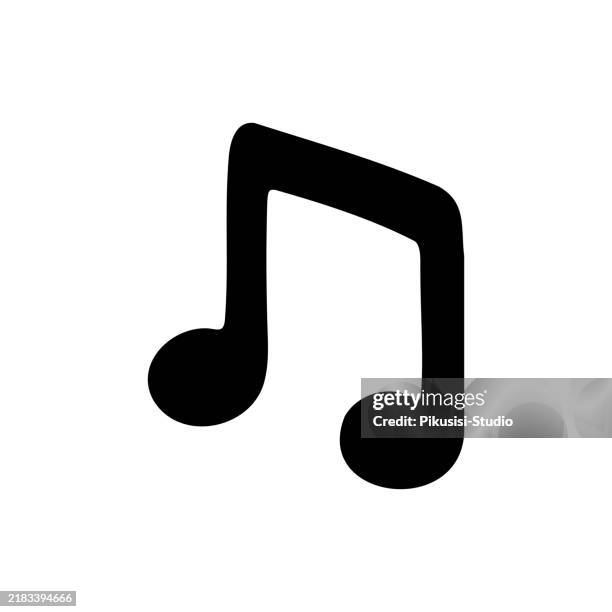 musical note symbol icon. - bass clef stock illustrations
