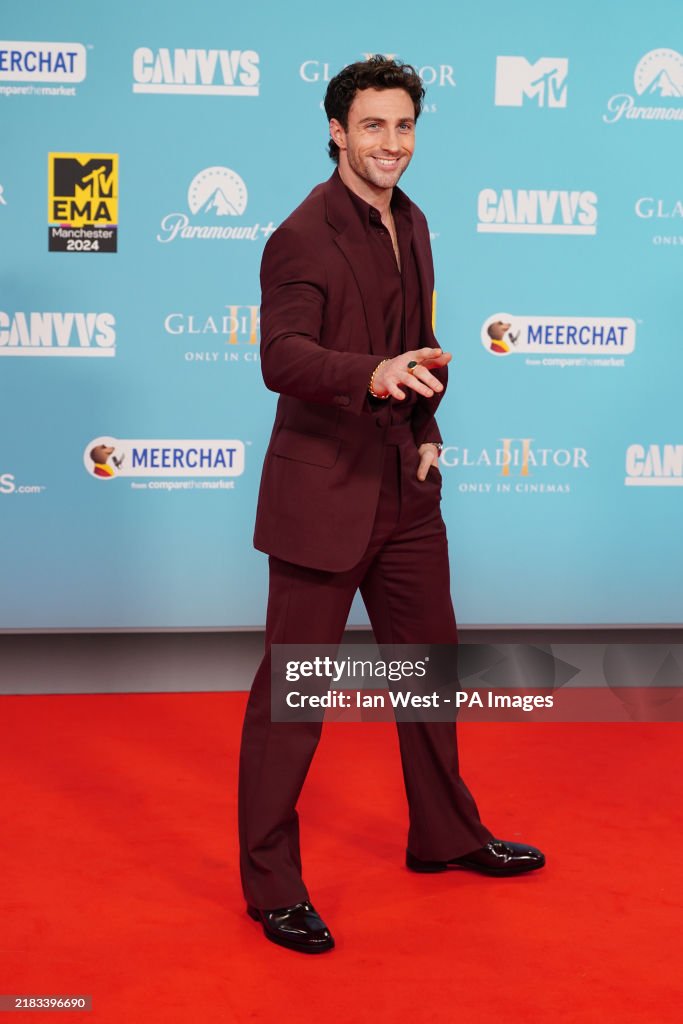 Aaron TaylorJohnson attending the MTV Europe Music Awards 2025 at
