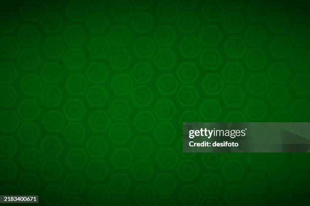 empty blank rustic retro style dark vibrant green colored grunge textured wall horizontal monochrome vector background with repeated connected hexagon shapes with circles repeating pattern all over making a grid network connection - batik stock illustrations