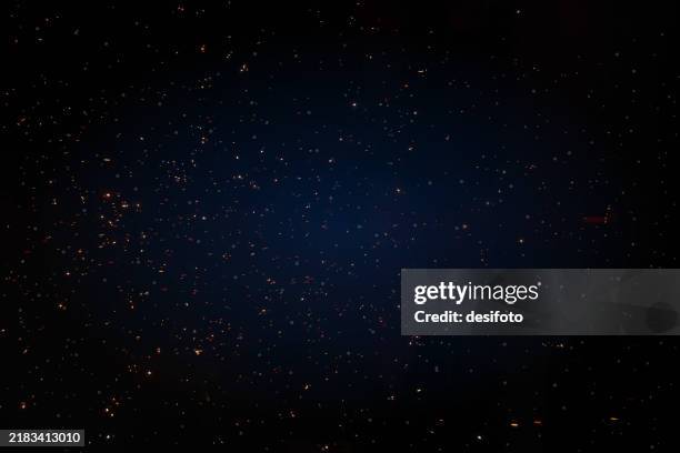 horizontal dark navy blue colored textured spotted wallpaper with texture and small gold colored golden dots as glittering ethereal stars all over as in night sky in space or snowing snow - navy blue stock illustrations