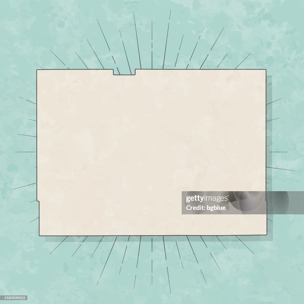 Reno County, Kansas. Map in retro vintage style - Old textured paper