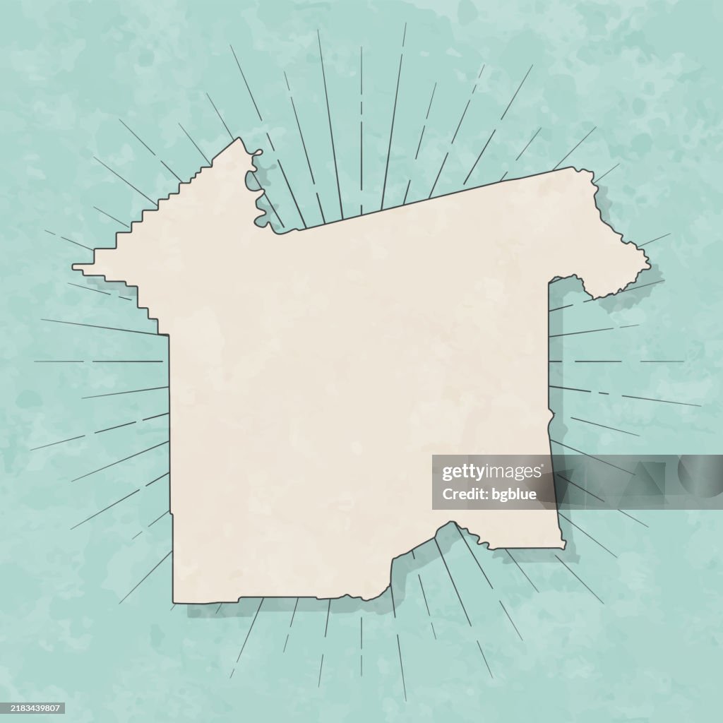 Rapides Parish, Louisiana. Map in retro vintage style - Old textured paper