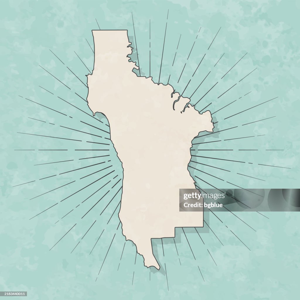 San Mateo County, California. Map in retro vintage style - Old textured paper