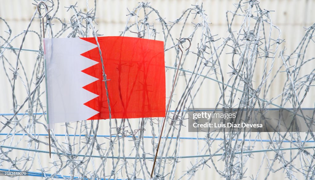Photograph of the flag of Bahrain.