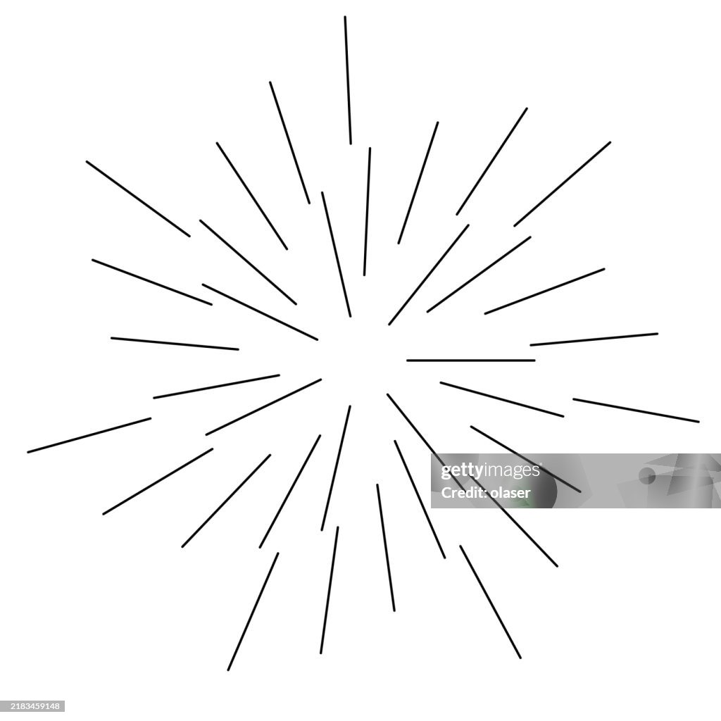 A Dynamic Pattern Of Lines Radiating Outward High-Res Vector Graphic ...