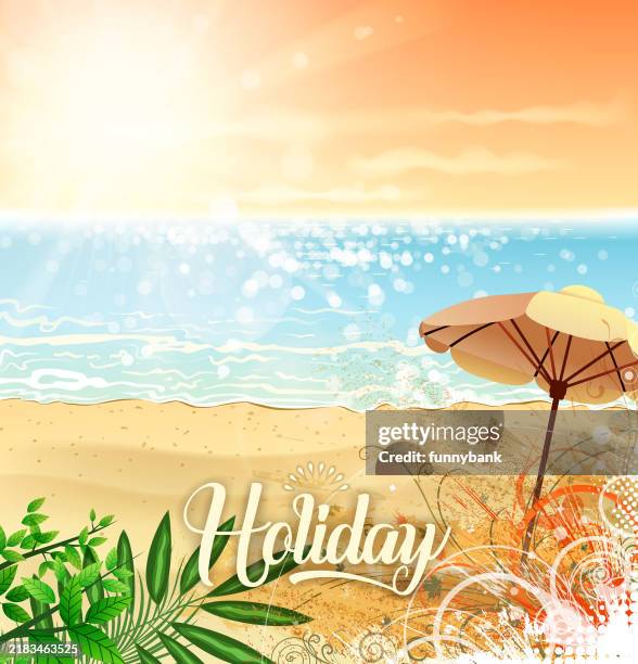 nature oceania sign - sun hat stock illustrations