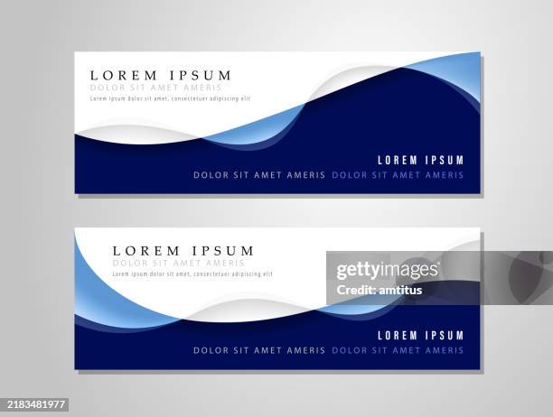 ilustrações de stock, clip art, desenhos animados e ícones de blue banner - banner