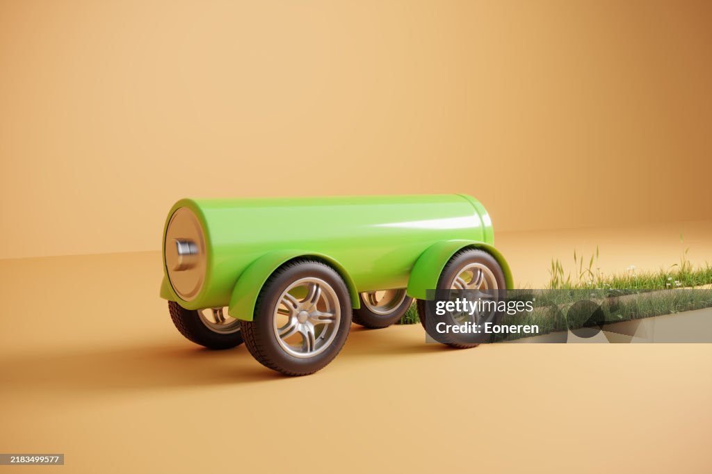 Sustainable battery, electric car concept