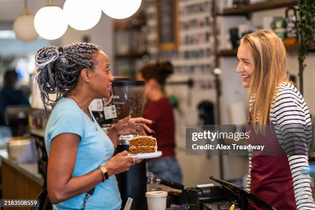 coffee and cake - carrot cake stock pictures, royalty-free photos & images