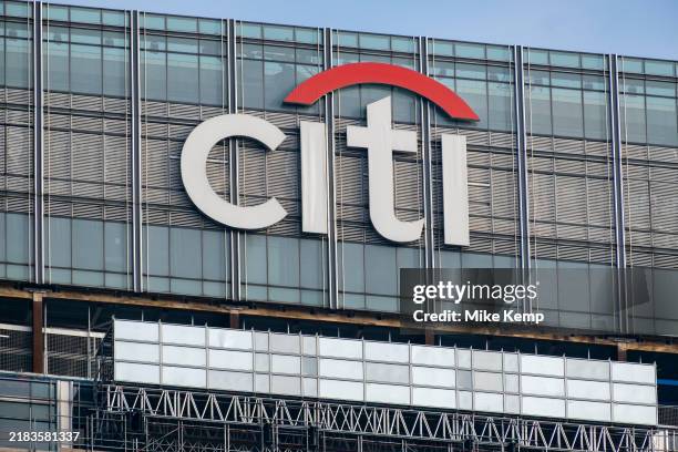 Citibank building in Canada Square at the heart of Canary Wharf financial district which is undergoing a major refurbishment on 5th November 2024 in...