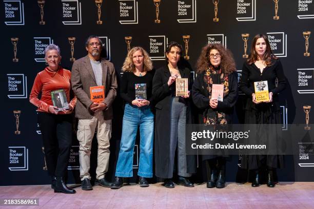 Charlotte Wood, Percival Everett, Samantha Harvey, Yael van der Wouden, Anne Michaels and Rachel Kushner during the Booker Prize 2024 Shortlist...