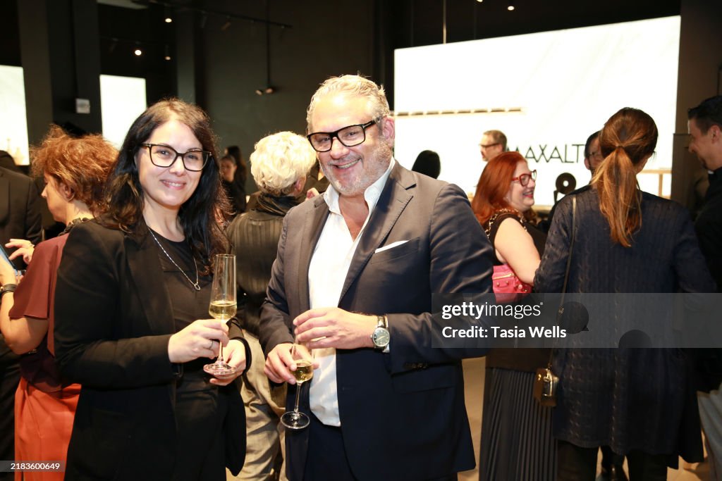 Laura Stassi Developer Laura Stasi and Francesco Farina attend Maxalto | Art Of the Unique ...